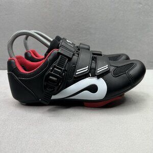 Peloton PL-SH-B Womens Size‎ 38 (US 7) Cycling Shoes Spin Bike Black White Red